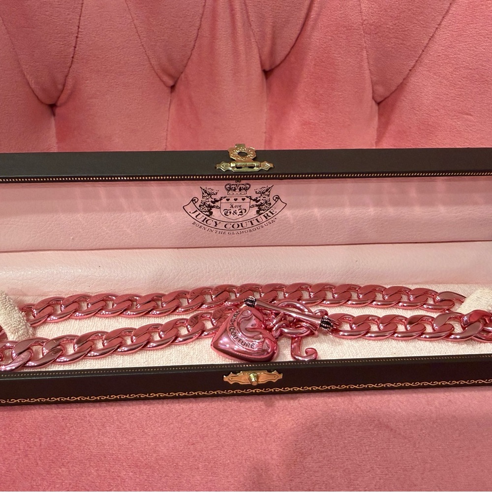 Vintage Juicy Couture Pink Chain Necklace